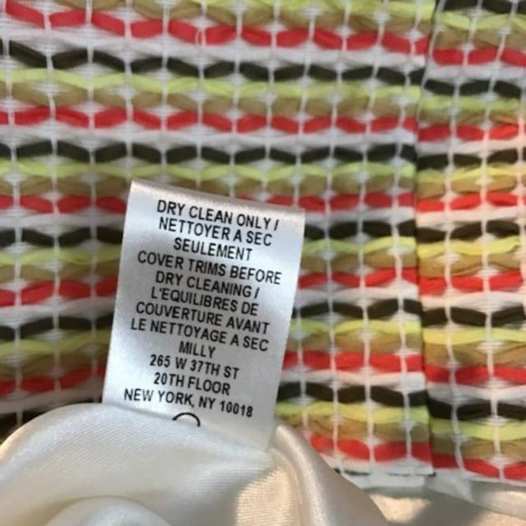 Milly of NY - Tweed Mock Neck Sleeveless Bright Citrus Colorful Mini/Midi Dress - Picture 15 of 15